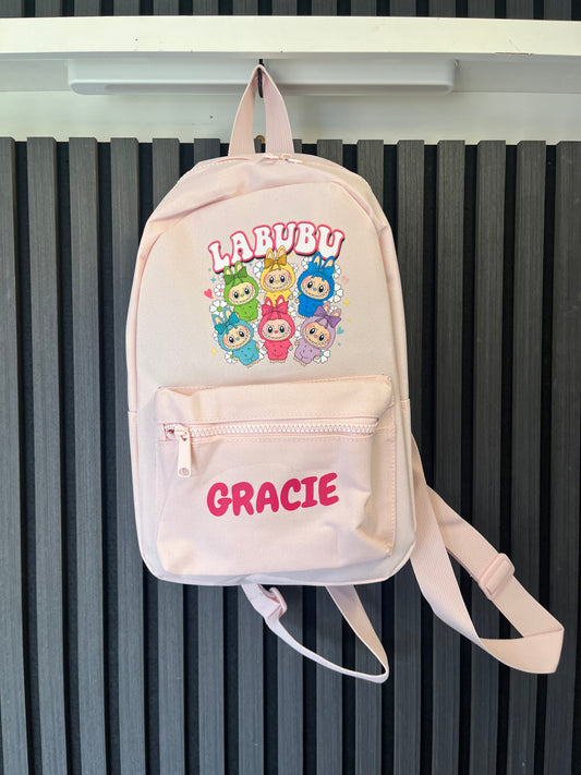 Personalised labubu backpack