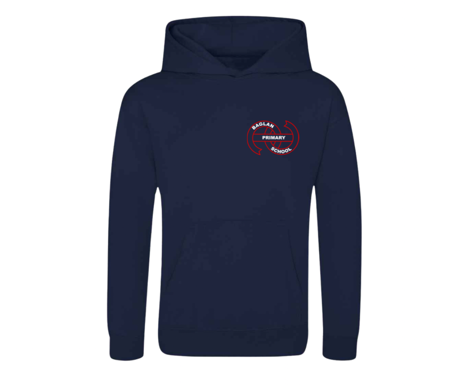 Kids Polyester Sports Hoodie – Baglan Primary School Logo