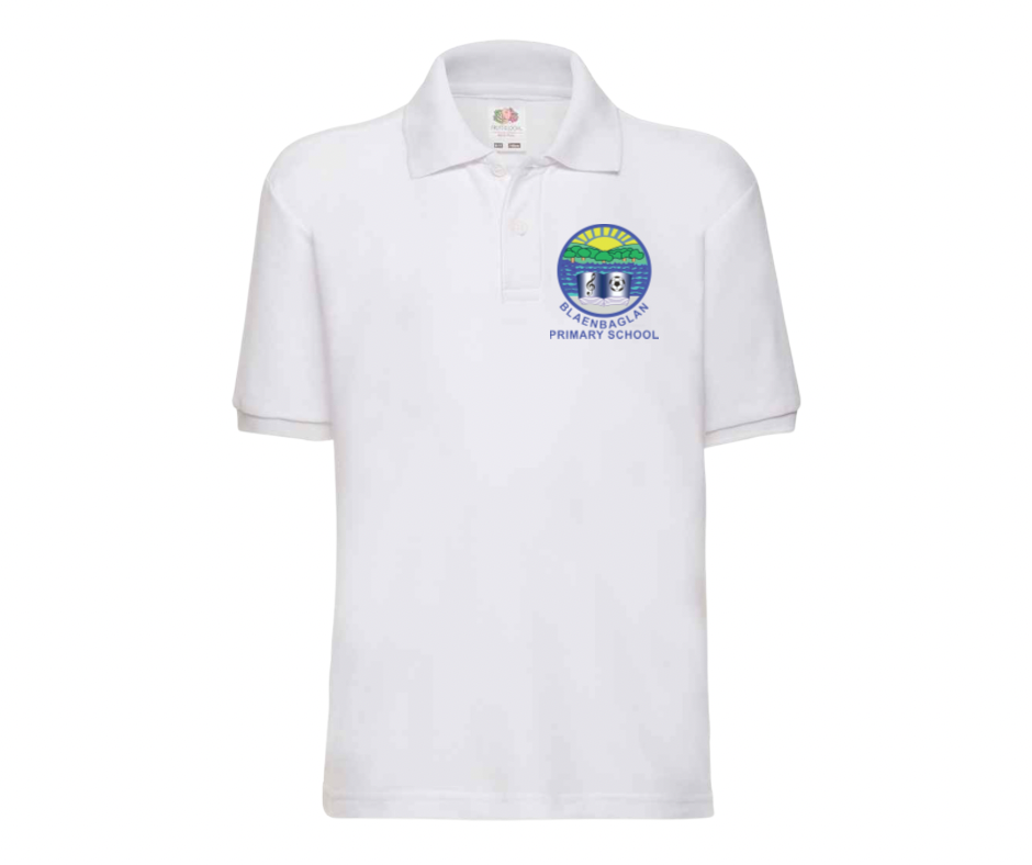 Blaenbaglan Primary School White Polo Shirt