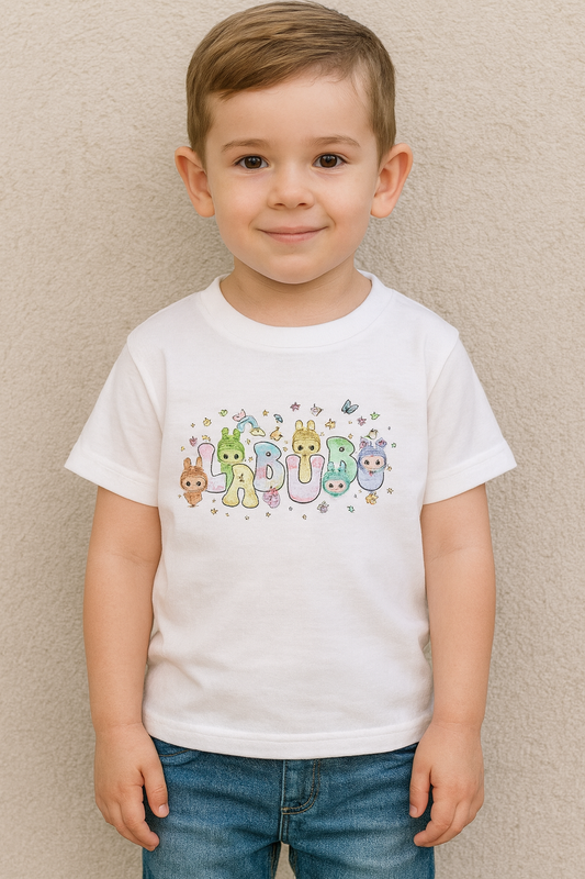 Labubu Pastel Character Kids T-Shirt