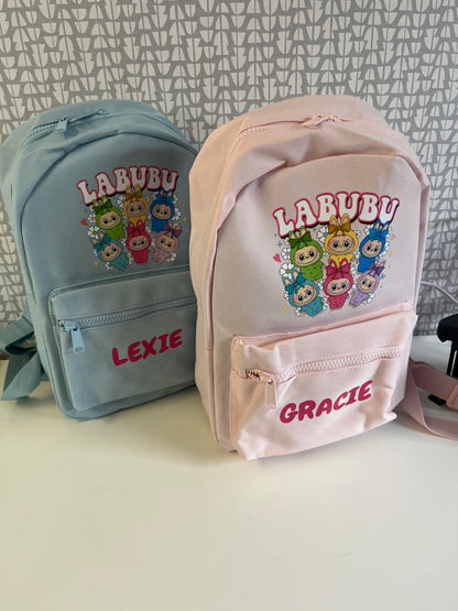 Personalised labubu backpack