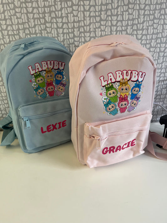 Personalised labubu backpack