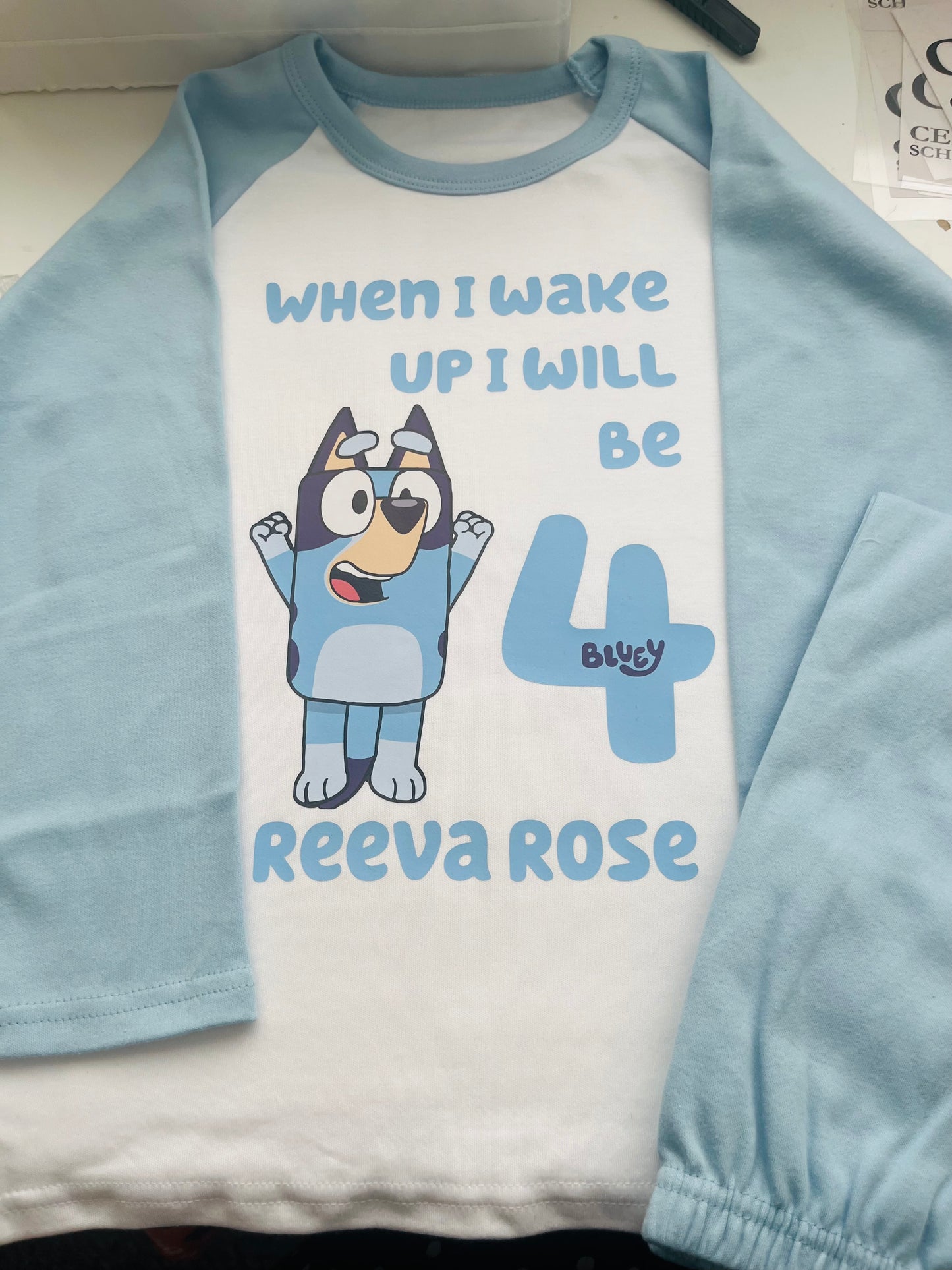 Personalised Children’s Birthday Pyjamas Bluey