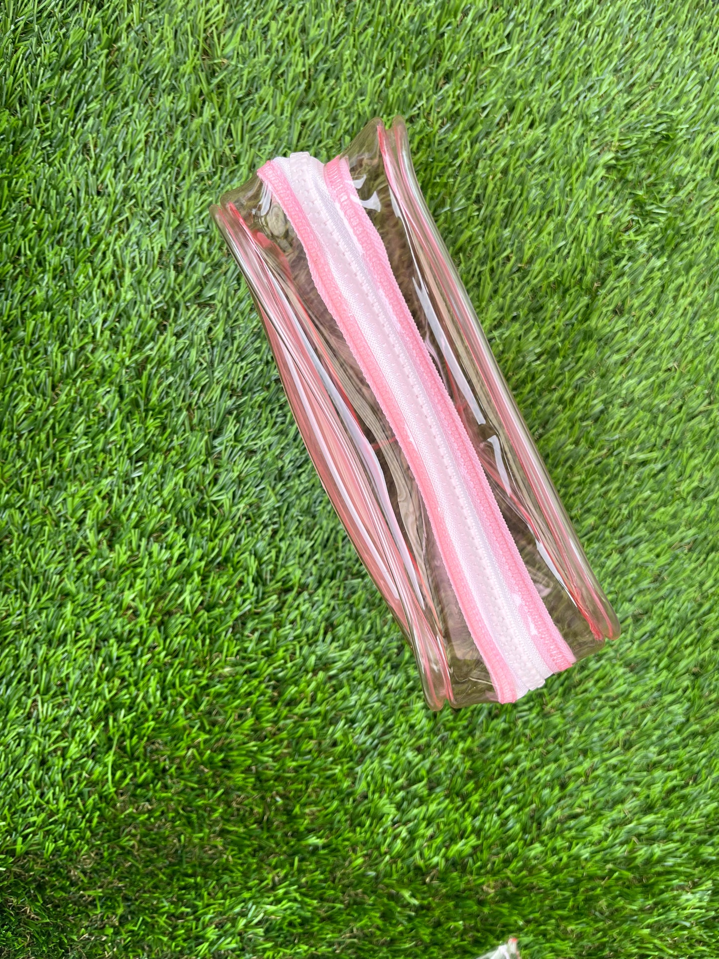 P.Louise Pink Pencil Case / Makeup Bag – Clear Glam Edition