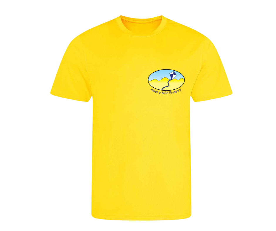 Awel y Môr School Sports T-Shirt – Lightweight Performance Fit