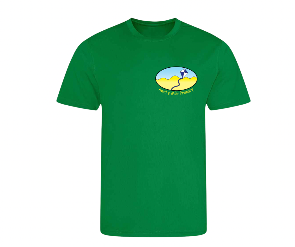 Awel y Môr School Sports T-Shirt – Lightweight Performance Fit