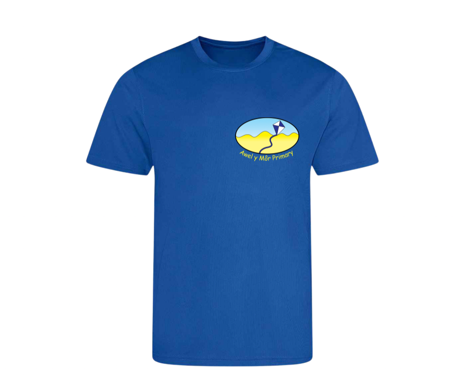 Awel y Môr School Sports T-Shirt – Lightweight Performance Fit
