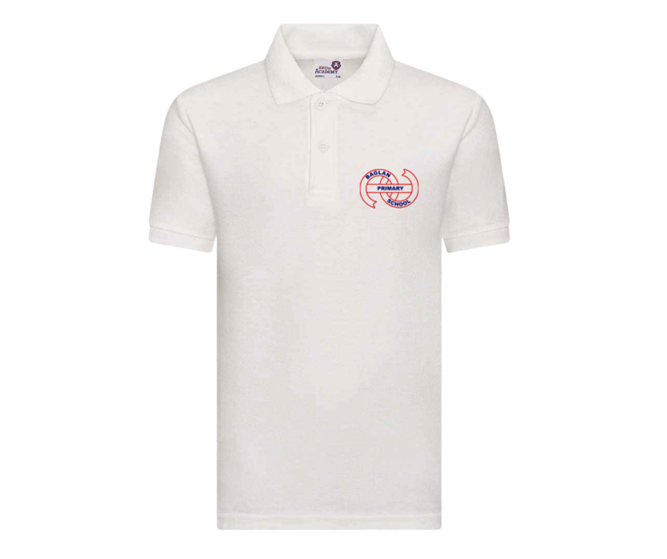 Baglan Primary School Polo Shirt – Light Blue or White