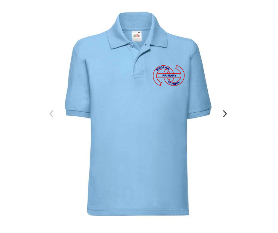 Baglan Primary School Polo Shirt – Light Blue or White