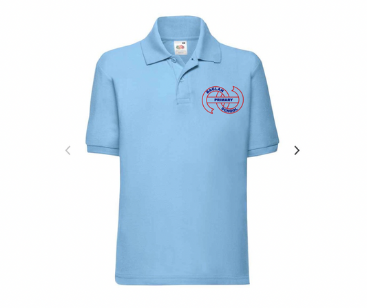 Baglan Primary School Polo Shirt – Light Blue or White