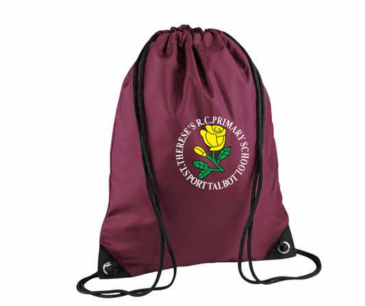 St. Therese’s R.C. Primary School PE / Swim Bag – Burgundy