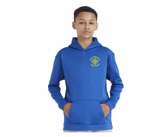 Kids Polyester Sports Hoodie – Tywyn Primary School Logo