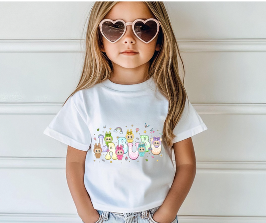 Labubu Pastel Character Kids T-Shirt