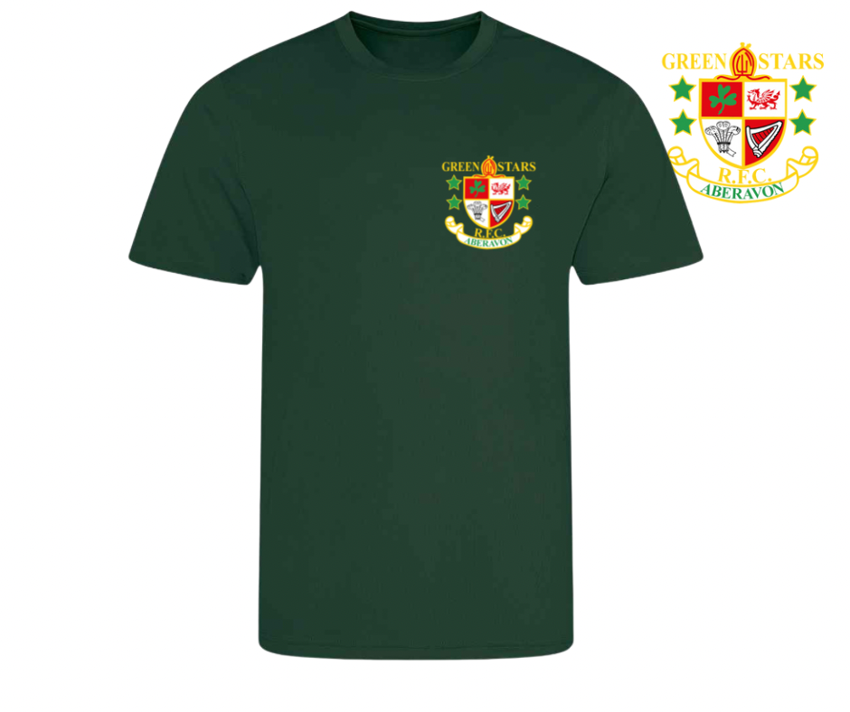 Green Stars RFC Aberavon Sports T-Shirt – DTF Printed