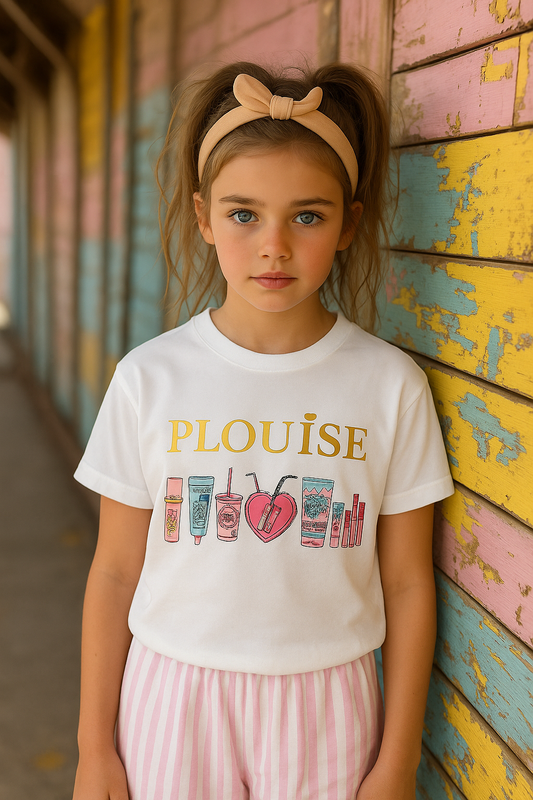 PLOUISE White Graphic T-Shirt ✨