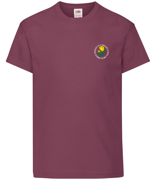 St. Theresa’s School Round Neck T-Shirt – DTF Printed Logo