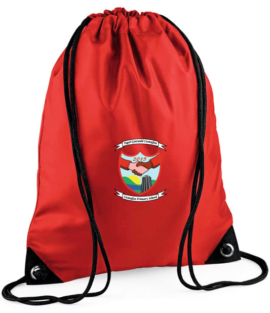 Cwmavon Primary Drawstring PE Bag – Personalised with Initials